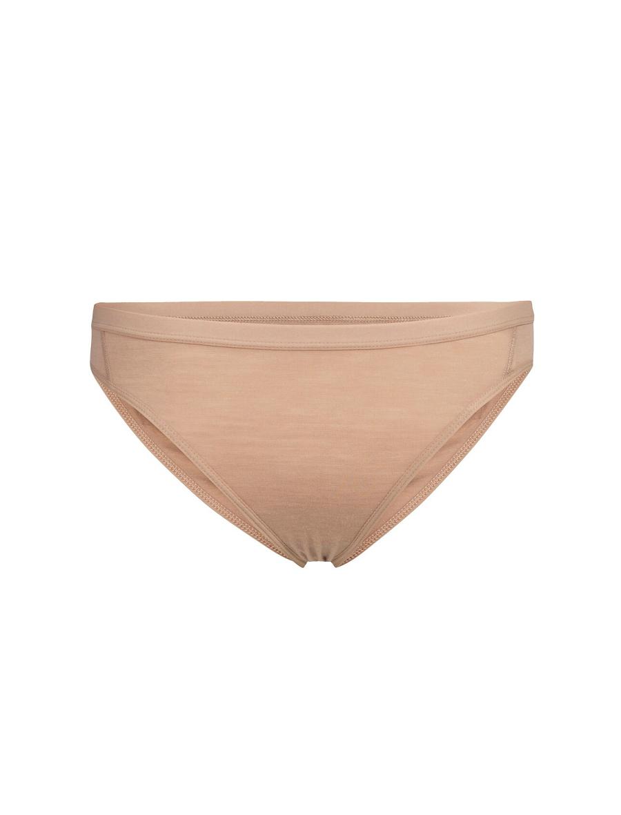 Icebreaker Merino Siren Bikini Briefs Női Fehérnemű Khaki Arany | HU 1719DFMN